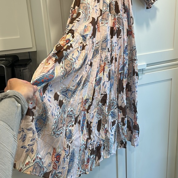 Fate Women's Long Dress - Pink and Brown Floral - Picture 4 of 16